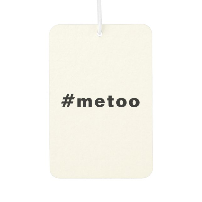 Ambientador yo también, #metoo, orgullo auto blanco negro (Anverso)