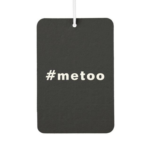 Ambientador yo también, #metoo, orgullo auto blanco negro (Anverso)