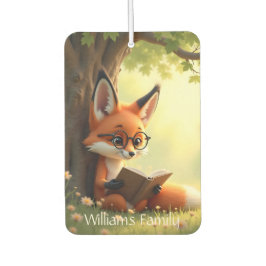 Ambientador Zorro lindo leyendo un libro, personalizado