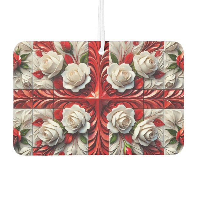 Ambientadores para Coche con Diseño de Rosas Ingle (Anverso)
