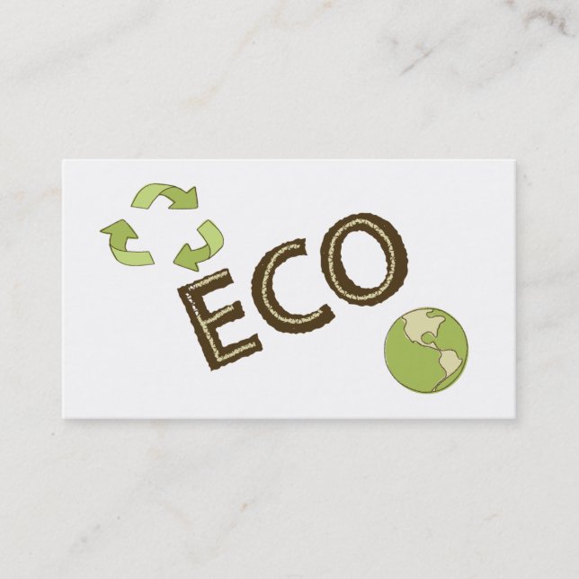 Ambiente amistoso de Eco que recicla tarjetas de (Anverso)