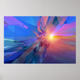 Ámbito desconocido - poster de arte abstracto
