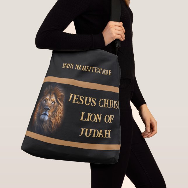 Ambos Lados Impresa Bolsa Jesucristo León De Judá (Detalle)