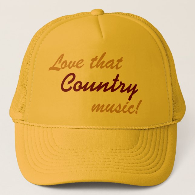 Ame esa música country - gorra del camionero de la (Anverso)