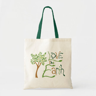 Ame la bolsa de asas reutilizable de la tierra