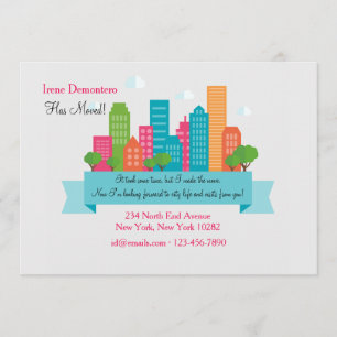 Ame la invitación móvil de la vida de ciudad