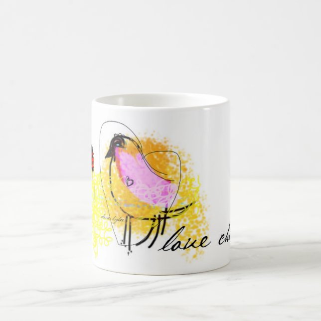 "Ame la taza blanca de la obra clásica 11oz del (Centro)