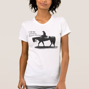Ame mi camiseta cuarta americana del caballo