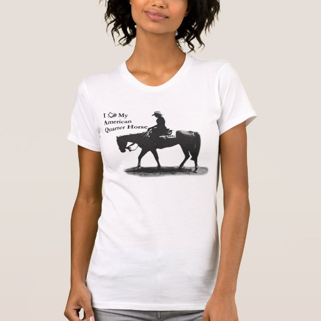 Ame mi camiseta cuarta americana del caballo (Anverso)
