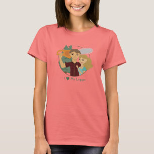 Ame mi camiseta del campanero del maderero