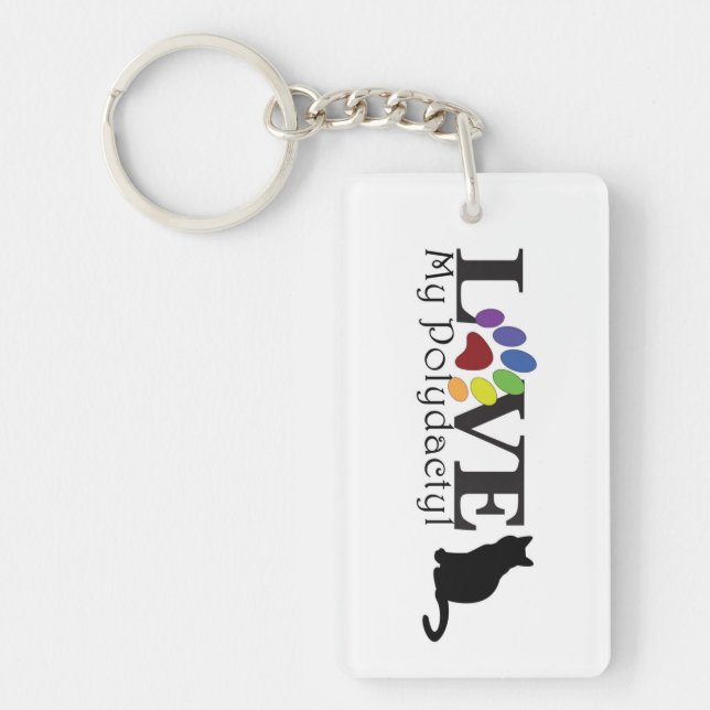 AME mi llavero polidáctilo del gato (Frente)