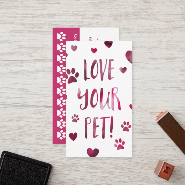 ame su bokeh de la tarjeta de sacador del mascota (Anverso/Reverso In Situ)