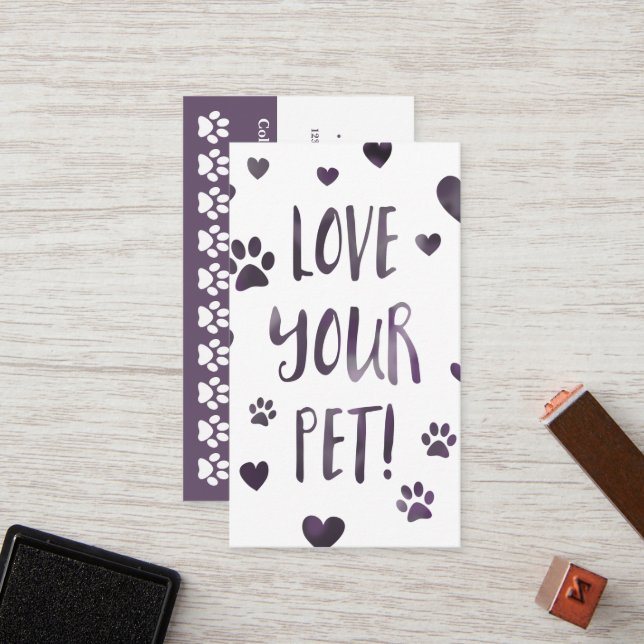 ame su bokeh de la tarjeta de sacador del mascota (Anverso/Reverso In Situ)