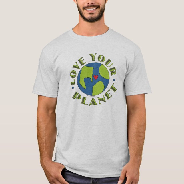 Ame su camiseta de la tierra del planeta (Anverso)