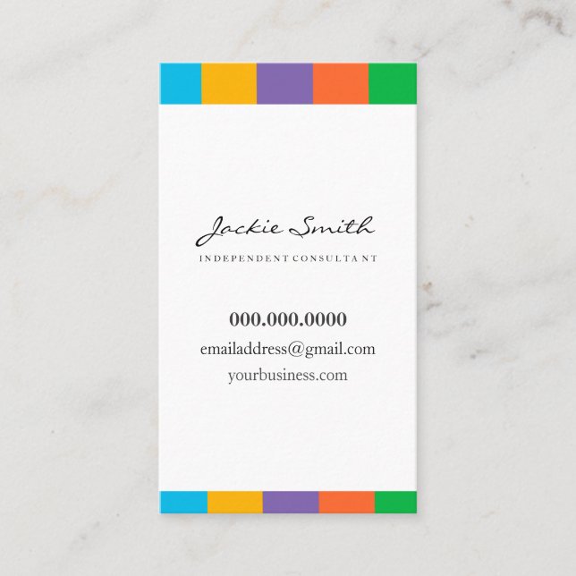 Ame su piel - tarjeta de visita (Anverso)