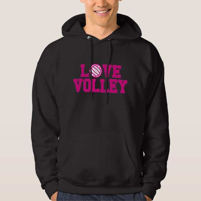 Ame su sudadera con capucha del voleibol (Anverso)