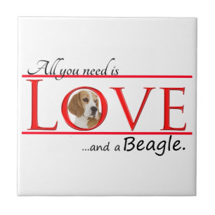 Ame una baldosa cerámica del beagle