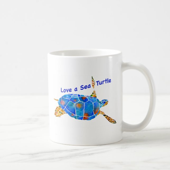 Ame una taza de café de la tortuga de mar (Derecha)
