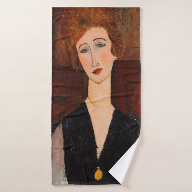 Amedeo Modigliani - Retrato de una mujer (Toalla de baño)
