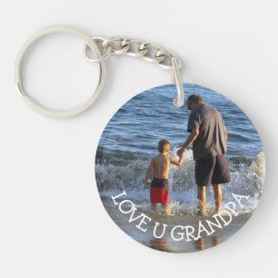 Ámele llavero personalizado abuelo de la foto