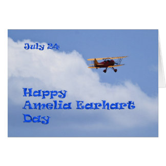 Amelia Earhart día tarjeta 24 de julio