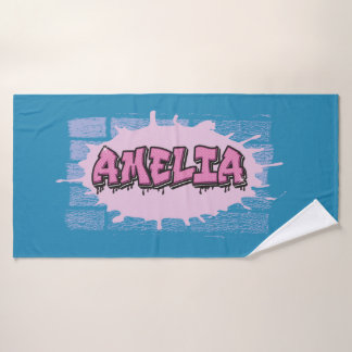 AMELIA Tu nombre Chicas Graffiti Rosa Hip Hop