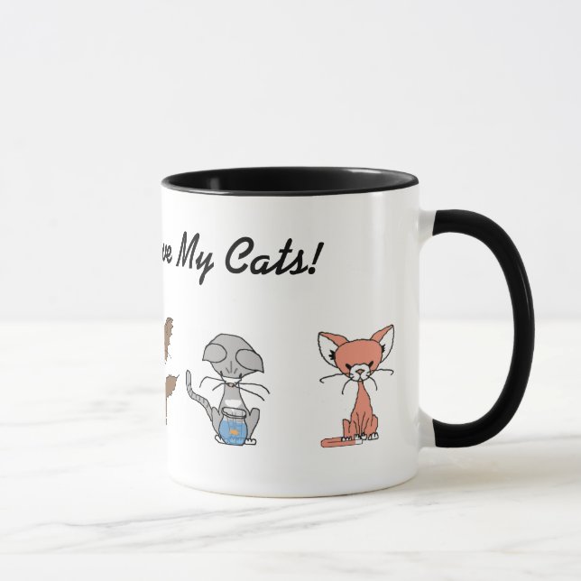Ámeme, ame mi taza de café de los gatos (Derecha)