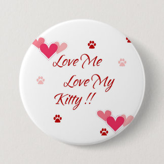 Ámeme amor mi Pin del botón del gatito