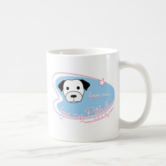 ¡Ámeme… amor mi Pitbull! Taza de café (Derecha)