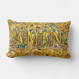 AMEN almohada lumbar floral decorativa