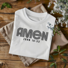 Amén para hombres y mujeres camiseta cristiana