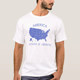 América 50 estados de camiseta impresionante