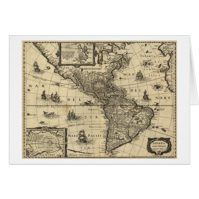 América del Norte y del Sur - Mapa Panorámico (Anverso (Horizontal))