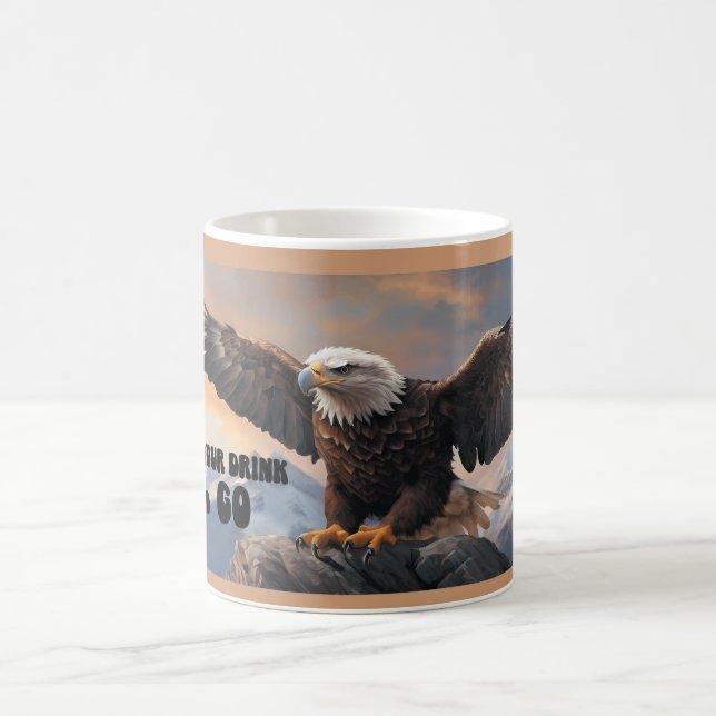 América Hermosa taza de café con águila (Centro)