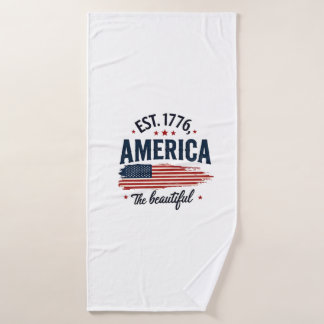 América la Hermosa Bandera Patriótica Vintage Tipo
