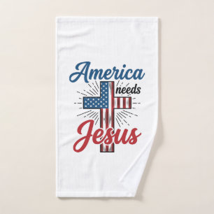 America Necesita Jesús Diseño de Camiseta de Cruz