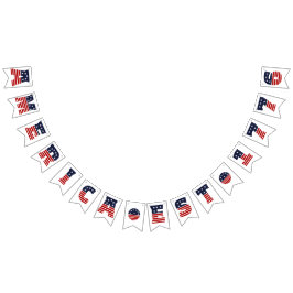 América Patriótica Est 1776 bandera de bunting de
