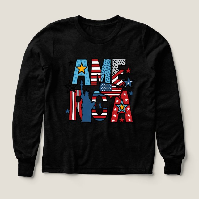 AMERICA PNG - Patada mixta patriótica azul blanco  (Diseño frontal)