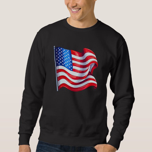 America USA Flag menea sudadera (Anverso)