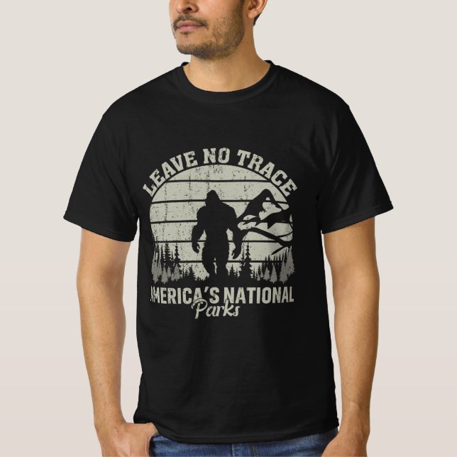 American Bigfoot no deja vestigios de camiseta par (Anverso)