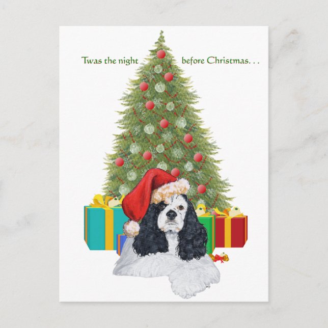 American Cocker Spaniel Navidad (Anverso)