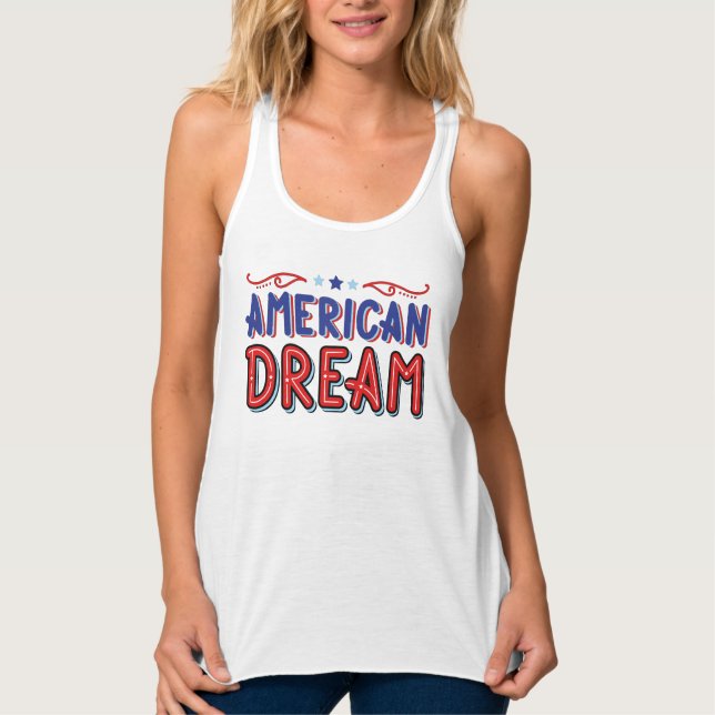 American Dream Tank Top – Patriotic Women’s Summer (Anverso)