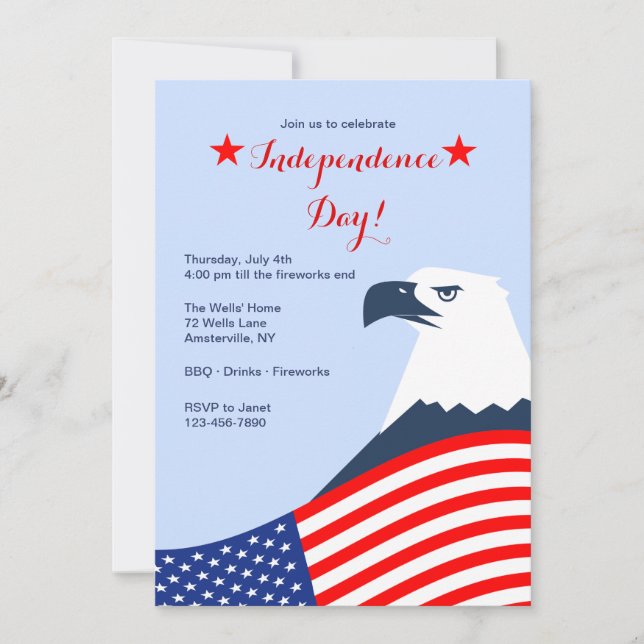 American Eagle - 4 de julio de invitación (Anverso)