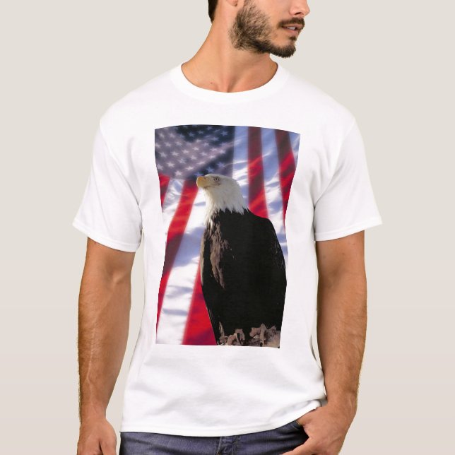 American Eagle y camiseta de la bandera (Anverso)