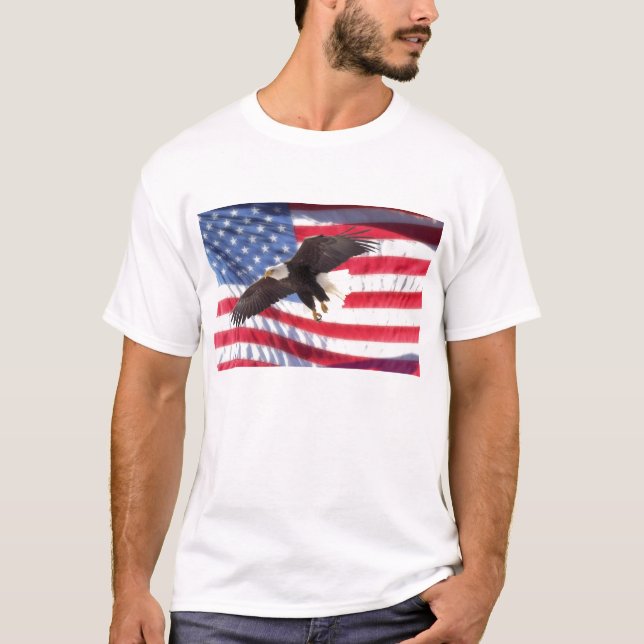 American Eagle y camiseta de la bandera (Anverso)