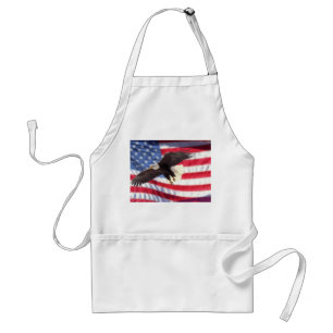 American Eagle y delantal de la bandera