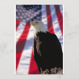 American Eagle y invitación de la bandera