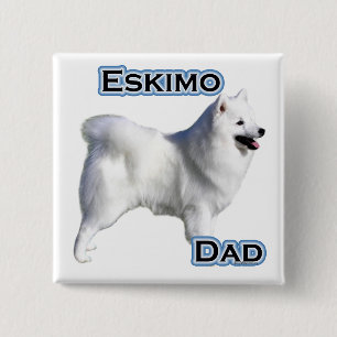American Eskimo Dog Dad 4 - Botón