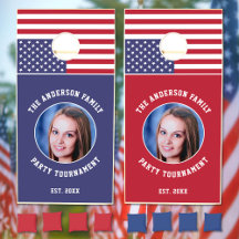 American Flag Custom Photo Text Personalized