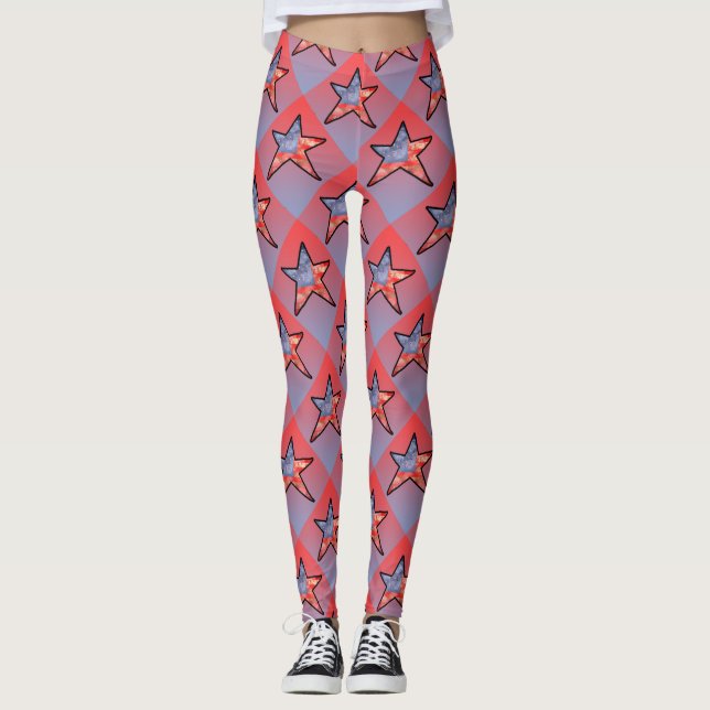 American Flag Star Leggings (Anverso)